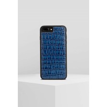 Watch of Royal Apple iPhone 6plus/8 Plus / 7 Plus Croco Blue Leather Kılıf