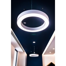 Pamir Galaksi O Beyaz Çember Tipi Sarkıt LED Armatür Ø800MM, 53W