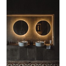 Nuun Dekor LED Işıklı Trafolu Yuvarlak Ayna