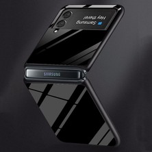 Qichengda Samsung Galaxy Z Flip 4 Düz Renk Degrade Temperli Cam Koruma Cep Telefonu Kılıfı Kapağı (Yurt Dışından)