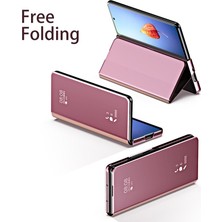 Qichengda Samsung Galaxy Z Fold 2 Kaplama Aynası Sert Pc Pu Tam Darbeye Dayanıklı Koruma Cep Telefonu Kılıfı Kapağı (Yurt Dışından)