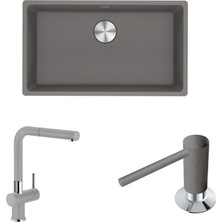 Franke Maris Mrg 210/110-72 Granit Eviye,active Plus Doccia Armatür ve Sıvı Sabunluk 3lü Set