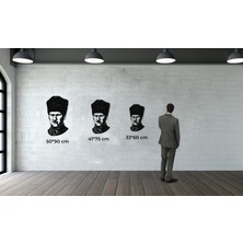 Dekadron Atatürk Kalpaklı Metal Duvar Dekoru