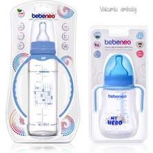 Bebeneo Isıcam Kulplu Biberon 240 ml & Geniş Ağız Kulplu Pp Biberon 250 ml Ikili Ekonomik Biberon Seti