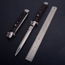 Italyan Stilto Siyah Kabza Stanley Çakı Bıçak 33 cm