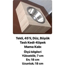 Lazy Pet Toys Ahşap Mama Kabı Tekli