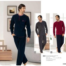 GOLDOREMİ KLY 3023 Erkek Polar Triko Yaka Pijama Takımı