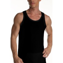 GOLDOREMİ Çift Kaplan 917 Elastanlı Erkek Atlet Siyah