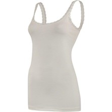 Yıldız 2272 Ekru Likralı Askıları Ince Dantelli Kadın Atlet