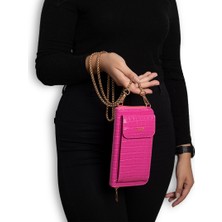 Hky 872 Telefon Bölmeli Zincirli Kadın Çanta