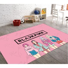 Halımax Cino 46 Blackpink Kız Çocuk Antialerjik Kaymaz Taban Oyun Halısı Pembe