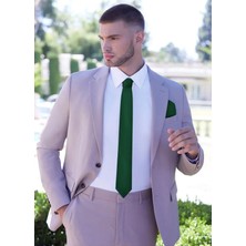 Mood Agenda Erkek Düz Renk Kravat ve Mendil Set