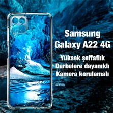 Ally Sm Galaxy A22 4g Kılıf Kamera Korumalı Ultra Ince Şeffaf Silikon Kılıf