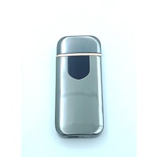 Silvio Monetti Parmak İzli Dokunmatik USB Şarjlı Anti-Rüzgar Elektronik Çakmak Antrasit