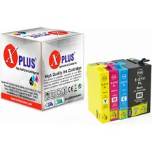 Xplus Xplus® Epson Workforce WF-7610DWF Uyumlu 27XL T2711-T2712-T2713-T2714XL 4 Renk Muadil Kartuş Takım