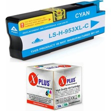 Xplus 953XL F6U16AE HP Officejet Pro 8740 Uyumlu Mavi Muadil Kartuş 1.500 Sayfa (Yeni Versiyon Chipli)