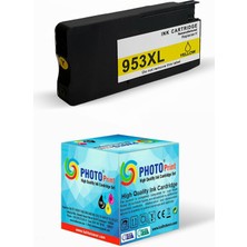 Photo Print 953XL F6U18AE HP Officejet Pro 7720 Uyumlu Sarı Muadil Kartuş 1.500 Sayfa (Yeni Versiyon Chipli)