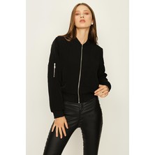 Select Moda Kadın Fermuar Kapamalı Ince Mont