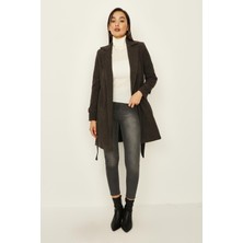 Select Moda Kadın Kuşaklı Astarlı Kaşe Kaban