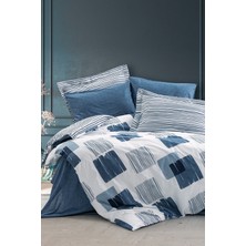 Cotton Box Modern Tek Kişilik Nevresim Takımı Solito Indigo