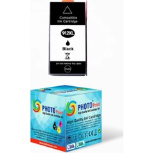 Photo Print 912XL-917XL 3YL84AE HP Officejet Pro 8025 All-In-One Siyah Muadil Kartuş 1.500 Sayfa Chipli