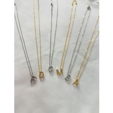 Karya Gümüş Zirkon Taşlı Harf Byfuly Kolye