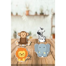 Neşeli Günlerim Safari Hayvanlar Masaüstü Ayaklı Pano Seti