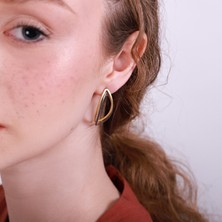 Guzya Rebecca Çift Renkli Oval Küpe