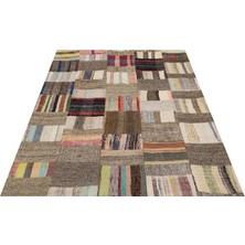 Sempati Halı Eskitme Patchwork El Dokuma Halısı 145 x 184 cm 6115