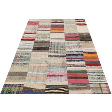 Sempati Halı Eşsiz Anadolu Patchwork Eskitme El Dokuma Halı  140 x 200 cm 6132
