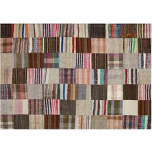 Sempati Halı Eskitme El Dokuma Patchwork Halı  201 x 300 cm 6140