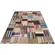 Sempati Halı Eşsiz Anadolu Patchwork Eskitme El Dokuma Halı  167 x 220 cm 6148