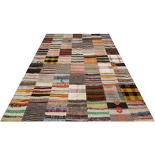 Sempati Halı Klasik Modern Patchwork Eskitme El Dokuma Halı  203 x 303 cm 6153