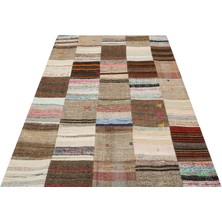 Sempati Halı Eşsiz Anadolu Patchwork Eskitme El Dokuma Halı  142 x 201 cm 6155