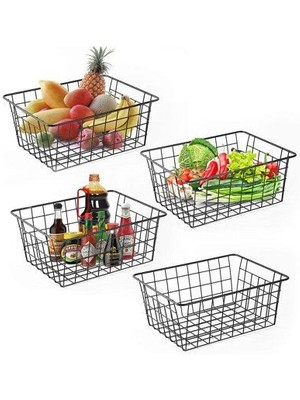 4 Adet Dolap Içi Organizer Banyo Mutfak Oyuncak Makyaj Sepeti