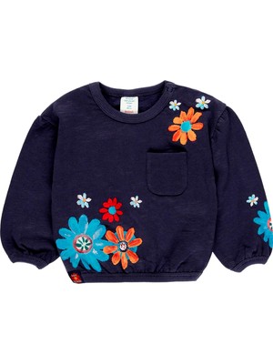 Boboli Kız Çocuk Sweatshirt Lacivert