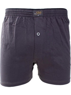 Ören Stil 44-7000 Antrasit 4'lü Paket Erkek  Havlu Bel Pamuklu Boxer