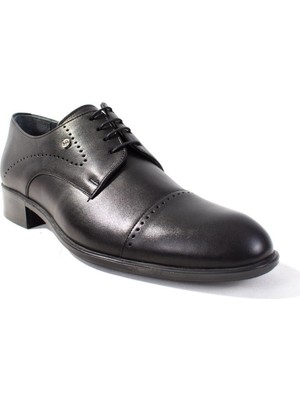 Fermend 383 Siyah Klasik Deri Erkek Ayakkabı