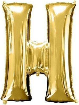 Bal10 Dünyası 16" Inç 40 cm Folyo Balon Gold Renk ''h'' Harfi