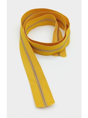 Angel Çanta Aksesuar Ortası Gümüş Fermuar 100 cm Hardal Renk