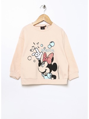 Koton Minnie Mouse Baskılı Lisanslı Sweatshirt Pamuklu