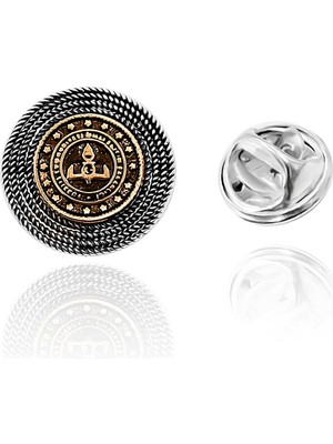 Aykat MEB Yaka Rozeti Milli Eğitim Bakanlığı Gümüş Rozet Öğretmenler İçin Hediye 925 Ayar TRZ-12