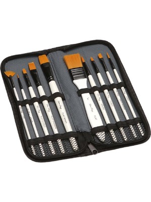 Hannah 10 Adet Profesyonel Sanat Boya Fırçası Seti Akrilik Sulu Boya Için