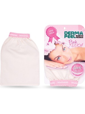 Dermapeel Pink Touch Hassas Ciltlere Özel Yumuşak Dokulu Lastik Bilek Bantlı Pembe Banyo Kesesi 1 Adet