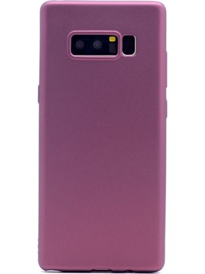   Apsuwa Samsung Galaxy Note 8 Kılıf Premier Silikon Kılıf+3d Cam Mürdüm