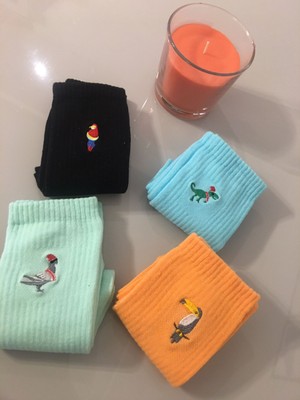 Ays Socks Boutique 4'lü Unisex Desenli Kolej Çorap (Extra Soft)