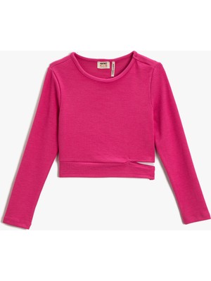 Crop Sweatshirt Pencere Detaylı