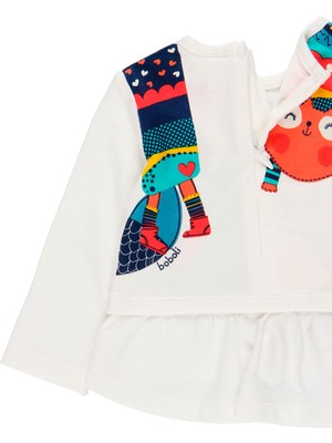 Boboli Kız Bebek Sweatshirt Pantolon Set Beyaz