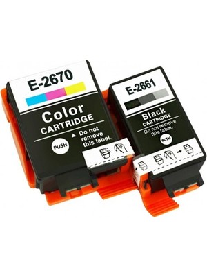Photo Print Epson Workforce WF-100 T266-T267 2'li Siyah ve Renkli Muadil Kartuş Seti 250 Sayfa