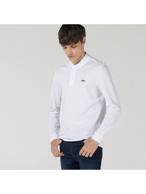 Lacoste Erkek Classic Fit Uzun Kollu Beyaz Polo